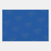 Blue Happy Birthday Wrapping Paper Sheets (Front)