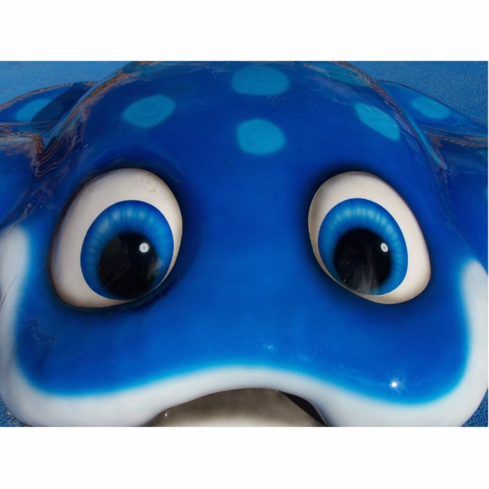 Blue Happy Cartoon Eyes on Fiberglass Toy Cut Outs