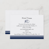 Blue Happy Cat Hotel Reservations Business Card (Front/Back)