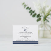 Blue Happy Cat Hotel Reservations Business Card (Standing Front)