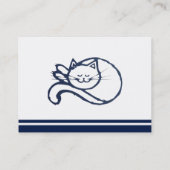 Blue Happy Cat Hotel Reservations Business Card (Back)