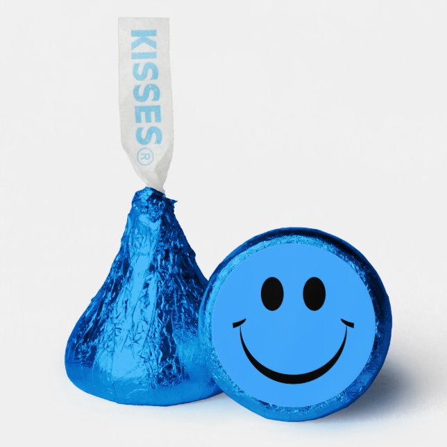 Blue Happy Face Cute Hershey®'s Kisses® (Front)