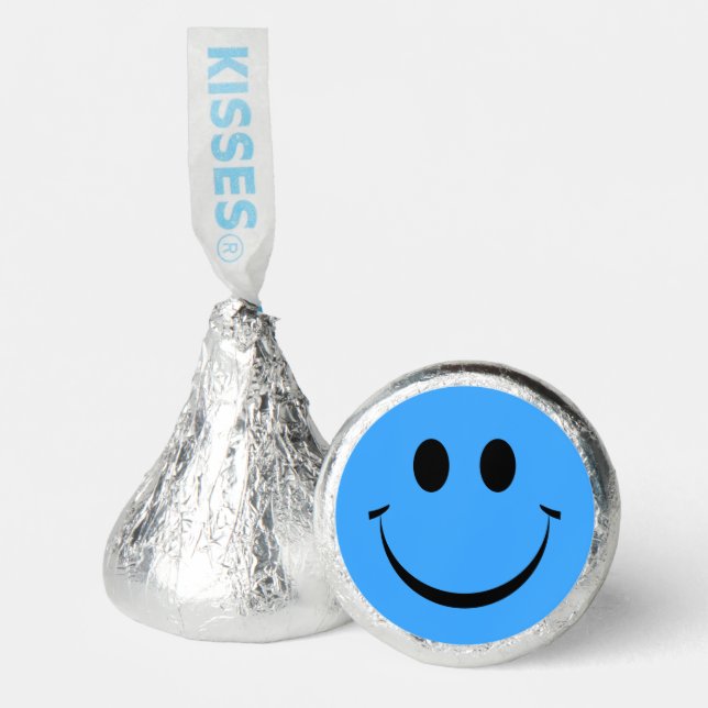 Blue Happy Face Cute Hershey®'s Kisses® (Front)