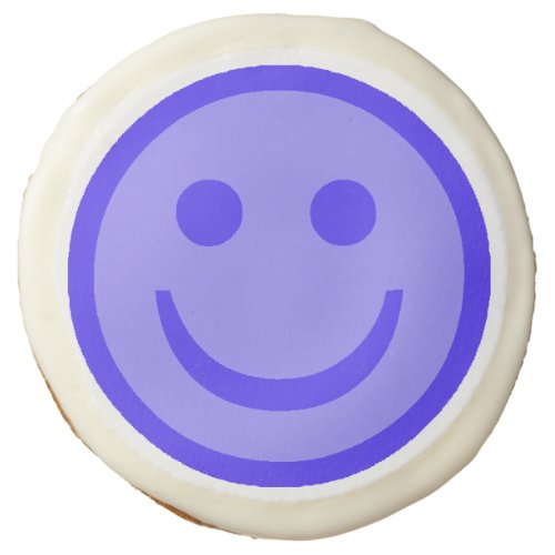 Blue Happy Face Sugar Cookie