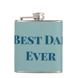 Blue happy father's day best Dad ever add text nam Flask