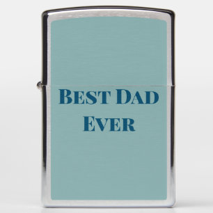 Blue happy father's day best Dad ever add text nam Zippo Lighter