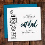 Blue Happy Father's Day From The Cat Purrfect Card