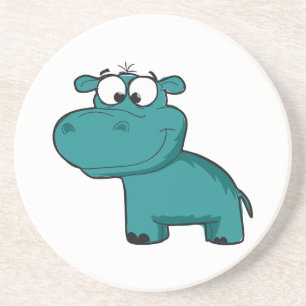 Blue Happy Hippo Coaster