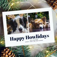 Blue "Happy Howlidays" From the Dogs Holiday Card