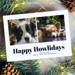 Blue "Happy Howlidays" From the Dogs Holiday Card