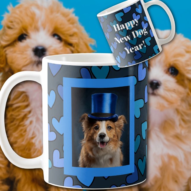 Blue Happy New Dog Year Coffee Mug (Creator Uploaded)
