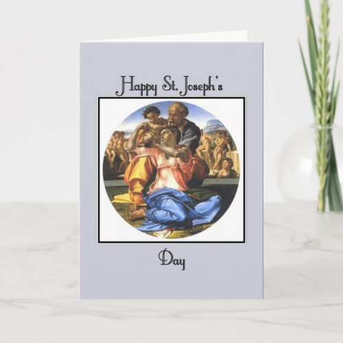 Blue Happy St Josephs Day Card