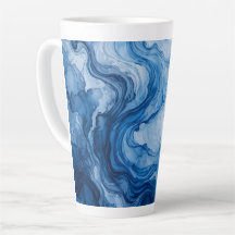 Blue Harmonious Flow Blue White Abstract