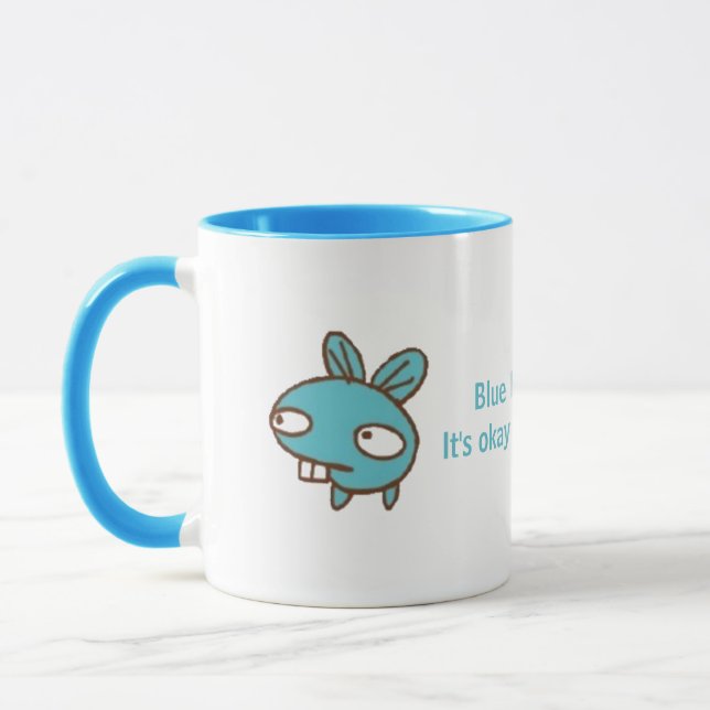 Blue has no arms. mug (Left)