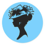 Blue Hat Classic Round Sticker