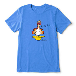 BLUE HAT GREEN HAT RED HAT OOPS Sandra Boynton Tri-Blend Shirt