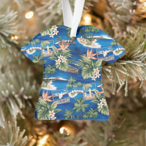 Blue Hawaii Aloha Shirt Ornament