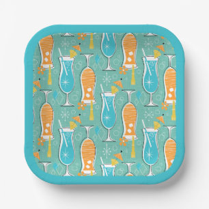 Blue Hawaii and Tropical Itch - Bg Turquoise Paper Plates