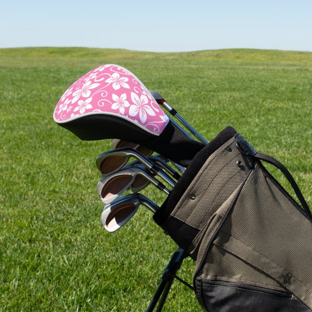 BLUE HAWAII (BUBBLEGUM PINK) GOLF HEAD COVER (In Situ)