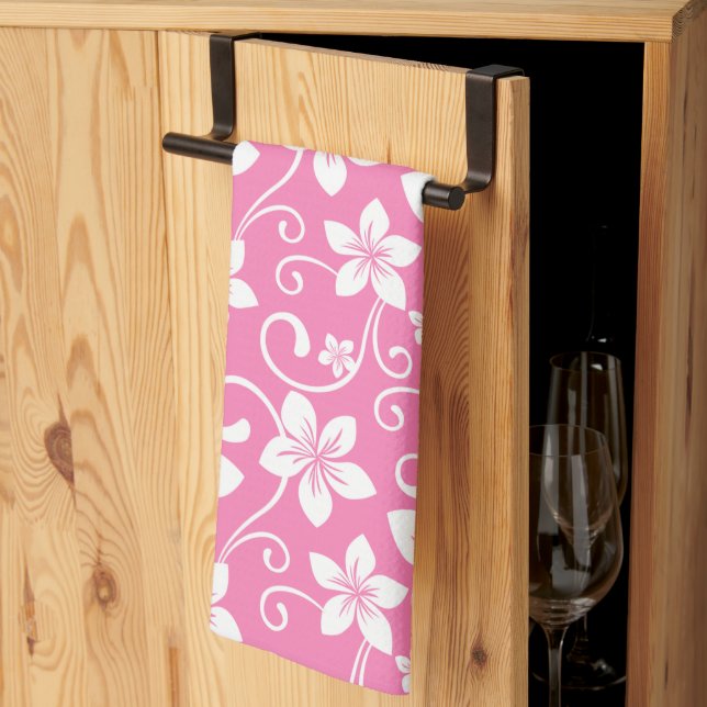 BLUE HAWAII (BUBBLEGUM PINK) KITCHEN TOWEL (Thirds Fold)