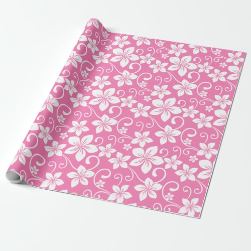 BLUE HAWAII BUBBLEGUM PINK WRAPPING PAPER