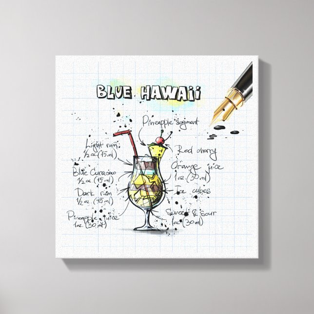 Blue Hawaii Canvas Print (Front)