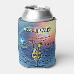 Blue Hawaii Cocktail (#1 of 12 Drink Recipe Sets) Can Cooler