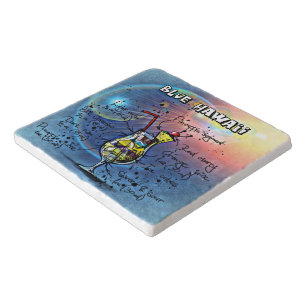 Blue Hawaii Cocktail (#1 of 12 Drink Recipe Sets) Trivet