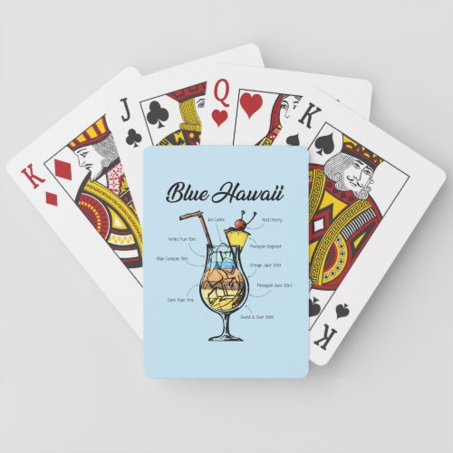 Blue Hawaii Cocktail Recipe Poker Cards