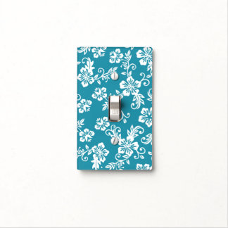 Blue Hawaii Floral Switchplate Light Switch Cover