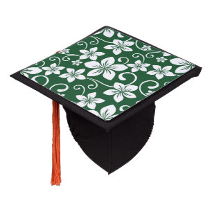 BLUE HAWAII (FOREST GREEN) GRADUATION CAP TOPPER