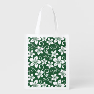 BLUE HAWAII (FOREST GREEN) GROCERY BAG