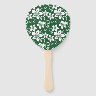 BLUE HAWAII (FOREST GREEN) HAND FAN