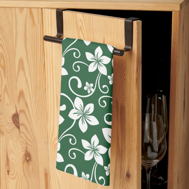BLUE HAWAII (FOREST GREEN) KITCHEN TOWEL (Thirds Fold)