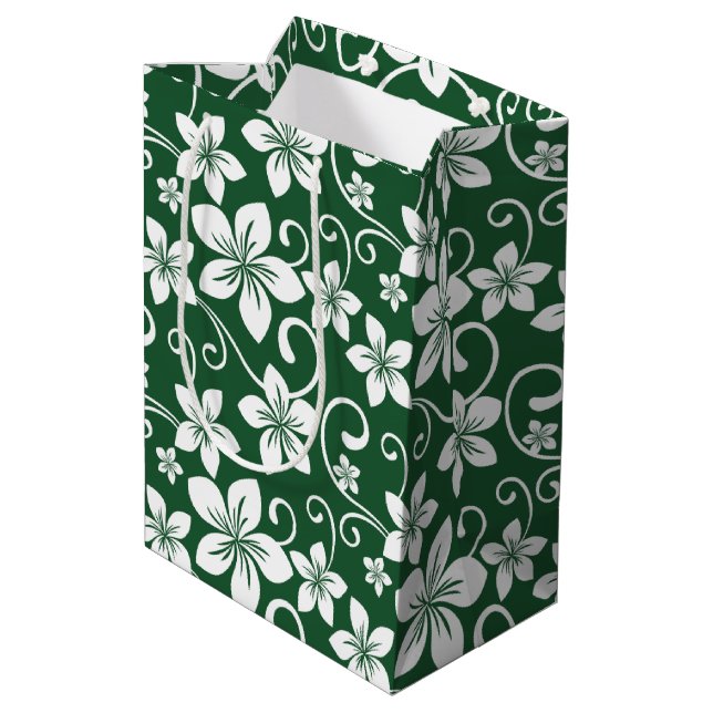 BLUE HAWAII (FOREST GREEN) MEDIUM GIFT BAG (Back Angled)