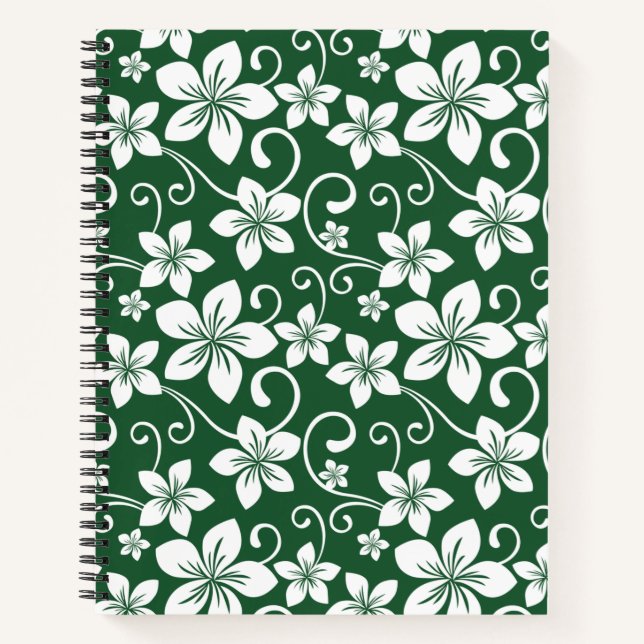 BLUE HAWAII (FOREST GREEN) NOTEBOOK (Front)