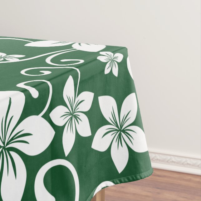 BLUE HAWAII (FOREST GREEN) TABLECLOTH (In Situ)