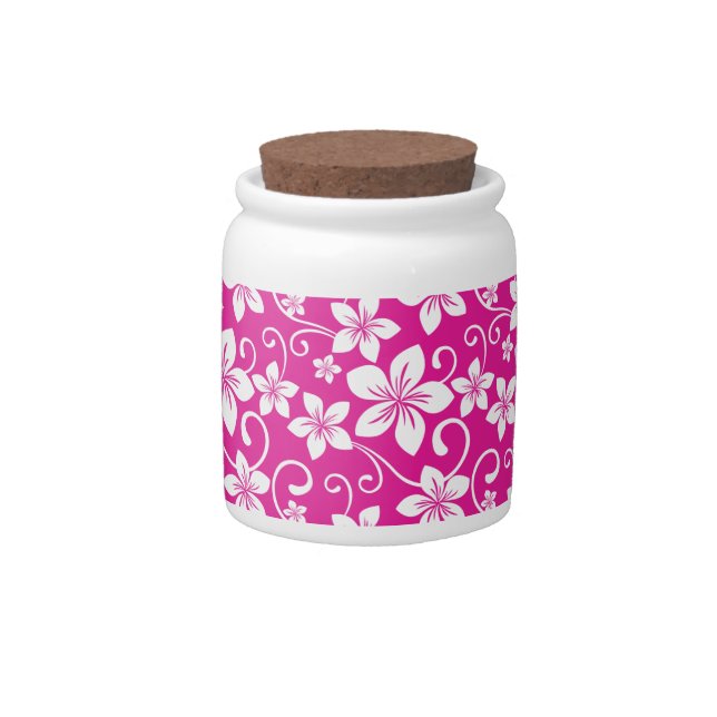 BLUE HAWAII (HOT PINK) CANDY JAR (Front)