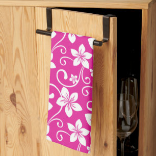BLUE HAWAII (HOT PINK) KITCHEN TOWEL