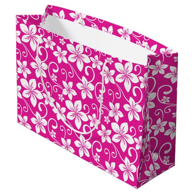 BLUE HAWAII (HOT PINK) LARGE GIFT BAG (Back Angled)