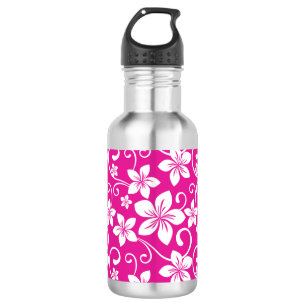 BLUE HAWAII (HOT PINK) STAINLESS STEEL WATER BOTTLE