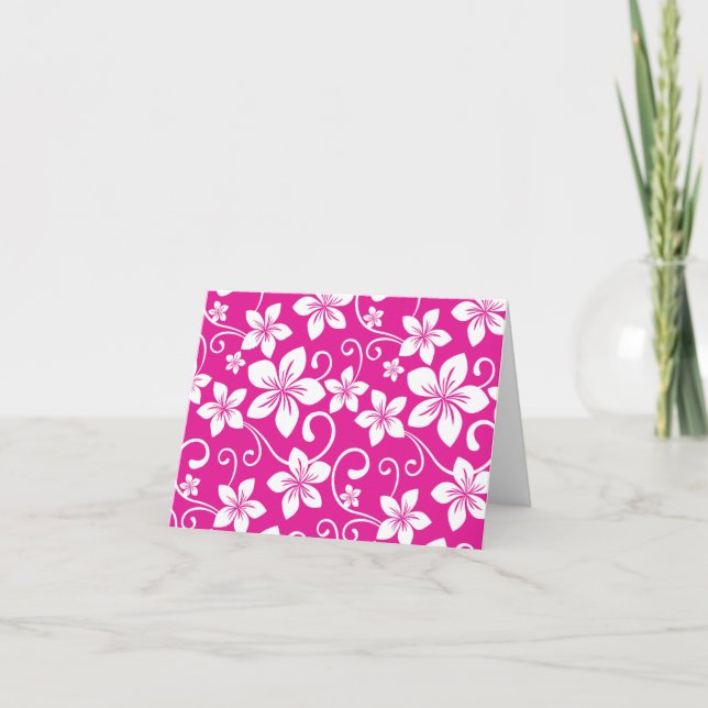 BLUE HAWAII (HOT PINK) THANK YOU CARD (Front)