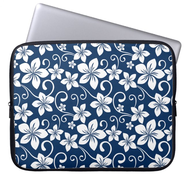 BLUE HAWAII (IN NAVY) LAPTOP SLEEVE (Front)