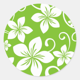 BLUE HAWAII (LIME) CLASSIC ROUND STICKER