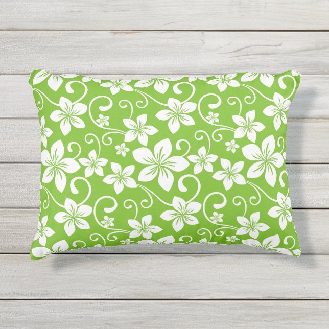 BLUE HAWAII (:LIME) OUTDOOR PILLOW (Front)