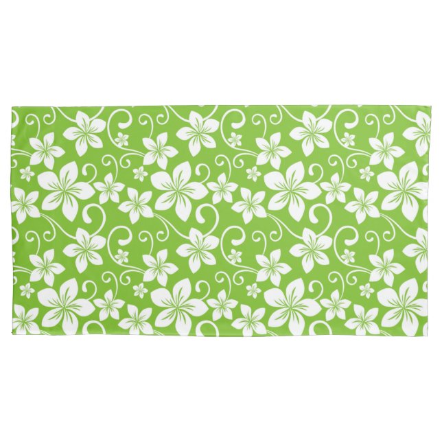 BLUE HAWAII (LIME) PILLOW CASE (Front-Left)