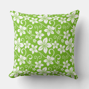 BLUE HAWAII (LIME) THROW PILLOW