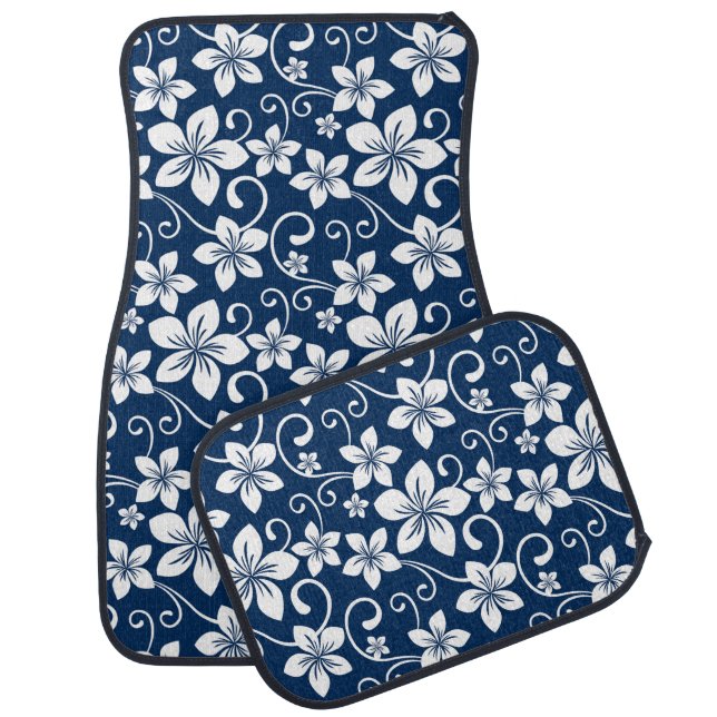 BLUE HAWAII (NAVY BLUE) CAR FLOOR MAT (Set)