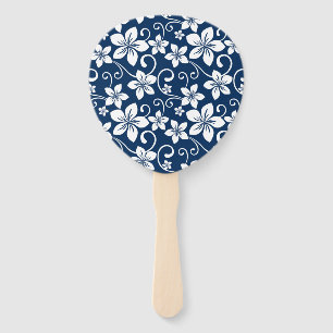 BLUE HAWAII (NAVY BLUE) HAND FAN