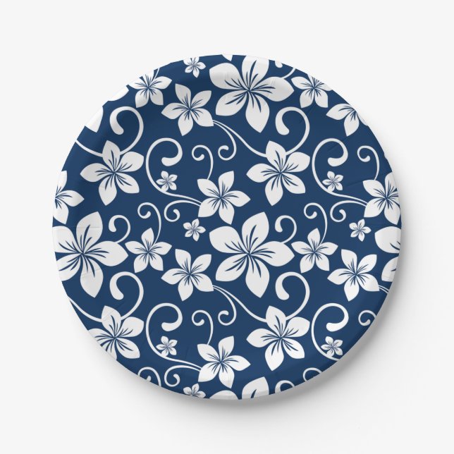 BLUE HAWAII (NAVY BLUE) PAPER PLATES (Front)